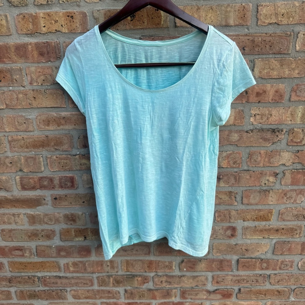 J. Jill Light Blue Sun-Bleached Tee Sz S